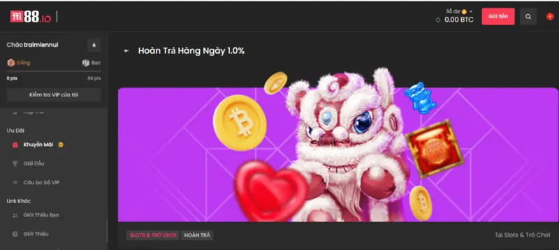 Khuyến mãi M88 ngập tràn hệ thống 