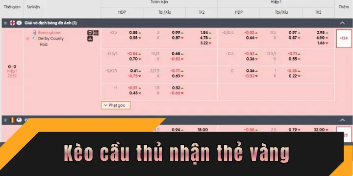Kèo cầu thủ nhận thẻ vàng là gì? Cách soi kèo thẻ vàng hiệu quả