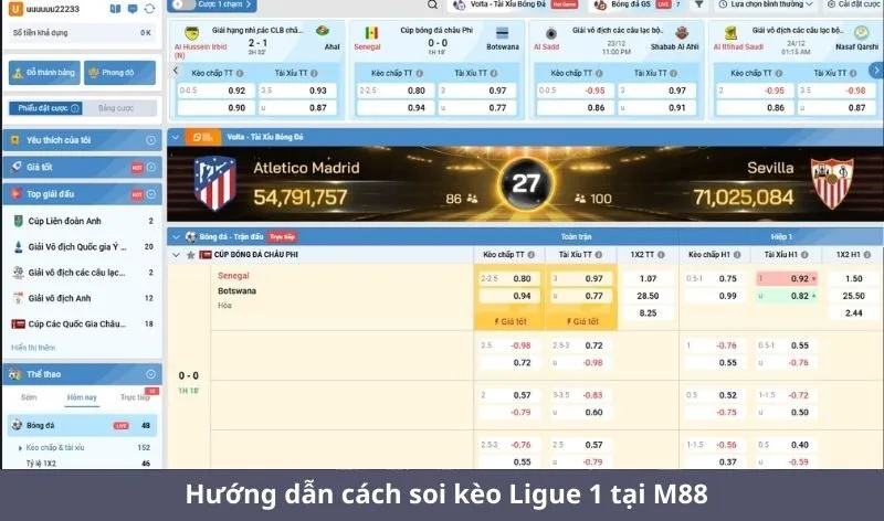 Hướng dẫn cách soi kèo Ligue 1 tại M88